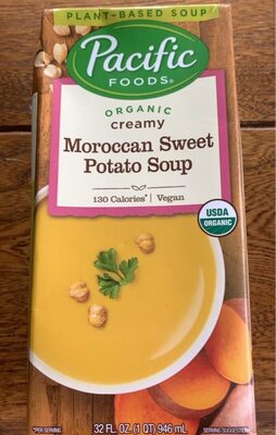 Organic Creamy Moroccan Sweet Potato Soup
