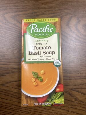Pacific Foods Organic Tomato Basil Soup, 32 oz Carton