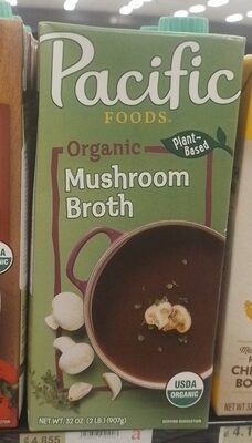 Pacific Foods Organic Mushroom Broth, 32 oz Carton