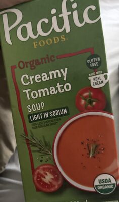 Pacific Foods Light in Sodium Organic Creamy Tomato Soup, 32 oz Carton