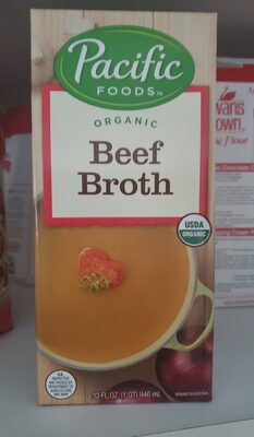 Pacific Foods Organic Beef Broth, 32 oz Carton