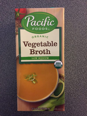 Low Sodium Vegetable Organic Broth, Low Sodium Vegetable