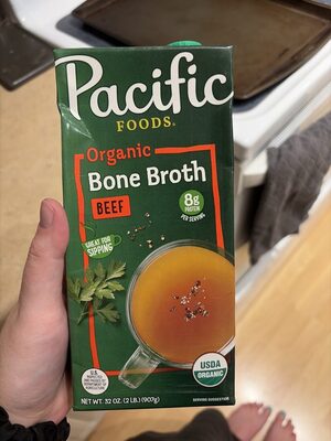 Pacific Foods Organic Beef Bone Broth, 32 oz Carton