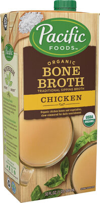 Pacific Foods Organic Chicken Bone Broth With Sea Salt, 32 oz Carton