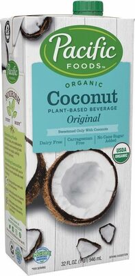 Pacific Foods Organic Coconut Milk, Plant Based Milk, 32 oz Carton