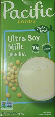 Pacific Foods Original Ultra Soy Milk, Plant Based Milk, 32 oz Carton
