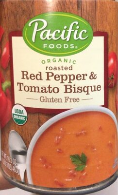 Pacific Foods Organic Roasted Red Pepper and Tomato Bisque Soup, 16.3 oz Can