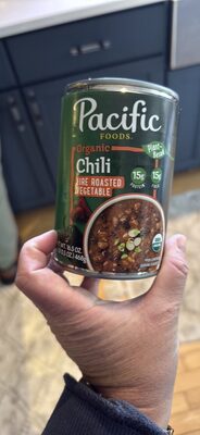 Pacific Foods Organic Fire Roasted Vegetable Chili, Plant Based, 16.5 oz Can
