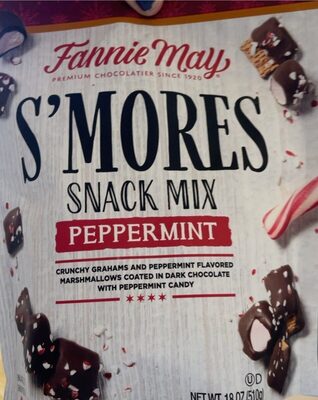 Peppermint Crunchy Grahams And Peppermint Flavored Marshmallows Coated In Dark Chocolate With Peppermint Candy Smores Snack Mix, Peppermint