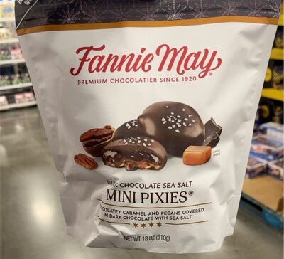 Chocolatey Caramel And Pecans Covered In Dark Chocolate With Sea Salt Mini Pixies, Dark Chocolate Sea Salt