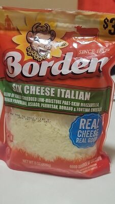 Six Cheese Italian A Blend Of Finely Shredded Low-Moisture Part-Skim Mozzarella, Not Smoked Provolone, Asiago, Parmesan, Romano & Fontina Cheeses, Six Cheese Italian