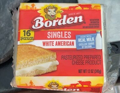 White American Singles Pasteurized Prepared Cheese Product, White American