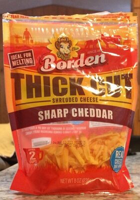 Sharp Cheddar Thick Cut Shredded Cheese, Sharp Cheddar