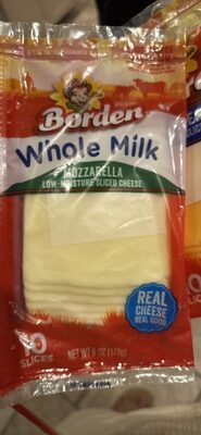 Whole Milk Mozzarella Low-Moisture Sliced Cheese