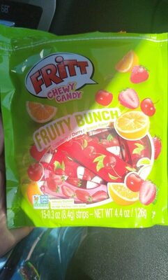 Fruity Bunch Chewy Candy, Strawberry, Cherry, Orange