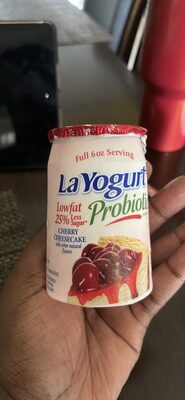 Probiotic Cherry Cheesecake Blended Lowfat Yogurt, Cherry Cheesecake