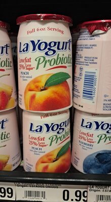 Probiotic Peach Blended Lowfat Yogurt, Peach
