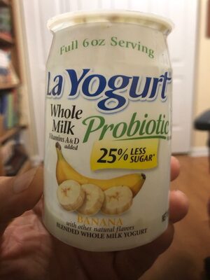 Probiotic Banana Blended Whole Milk Yogurt, Banana