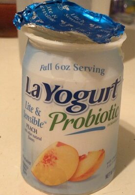 Probiotic Peach Blended Nonfat Yogurt, Peach