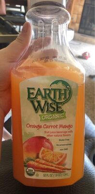 Organic Orange Carrot Mango Juice, Orange; Carrot; Mango