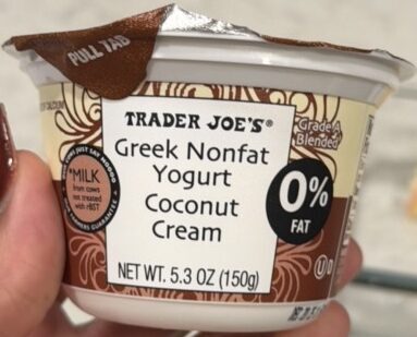 Coconut Cream Blended Greek Nonfat Yogurt, Coconut Cream