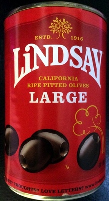 Large Mild & Nutty Black Ripe Pitted Olives