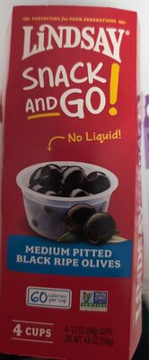 Medium Black Ripe Pitted Olives