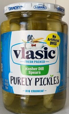 Vlasic Purely Pickles Kosher Dill Pickle Spears, Keto Friendly, 24. fl. oz.