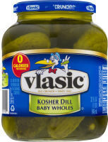 Vlasic Kosher Dill Baby Whole Pickles, Keto Friendly, 32 fl. oz.