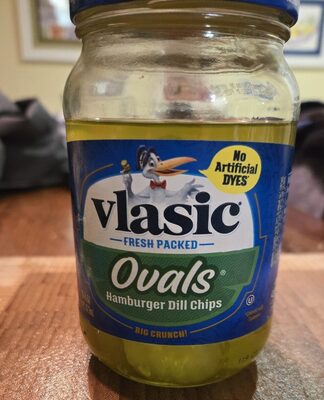 Vlasic Ovals Hamburger Dill Pickle Chips, Keto Friendly, 16 fl. oz.