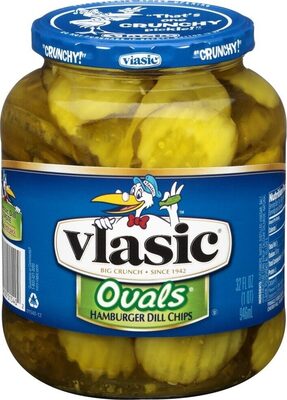 Vlasic Ovals Hamburger Dill Pickle Chips, 32 fl. oz.
