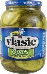 Vlasic Ovals Hamburger Dill Pickle Chips, Keto Friendly, 46 fl. oz.