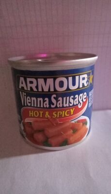 Armour Star Vienna Sausage, Hot & Spicy Flavored, 7g Protein Per Serving, Canned Sausage, 4.6 oz Can