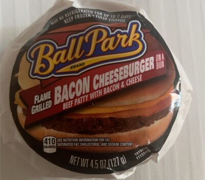 Flame Grilled Bacon Cheeseburger On A Bun