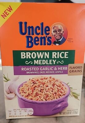 Roasted Garlic & Herb Brown Rice, Orzo, Red Rice, Lentils Brown Rice Medley, Roasted Garlic & Herb