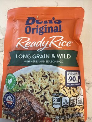 Ben's Original Ready Rice, Long Grain & Wild, 8.8 Oz. Pouch