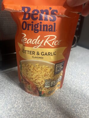 Ben's Original Ready Rice, Butter & Garlic, 8.8 Oz. Pouch, Butter; Garlic