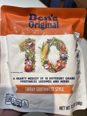 Smoky Southwest Style A Hearty Medley Of 10 Different Grains, Vegetables, Legumes And Herbs, Smoky Southwest Style