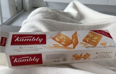 Butterfly Extra Thin Butter Biscuits With Almond Slices, Almond Slices