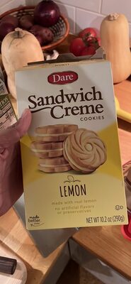 Lemon Sandwich Creme Cookies, Lemon