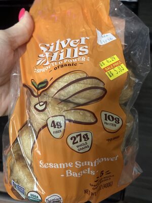 Sesame Sunflower Organic Bagels, Sesame Sunflower