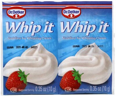 Dr. Oetker Whip It Stabilizer For Whipping Cream, 0.35 Oz, 2 Count