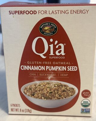 Nature's Path, Qi'A, Gluten-Free Oatmeal, Cinnamon Pumpkin Seed