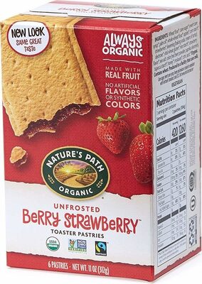 Organic Toaster Pastries, Unfrosted Berry Strawberry