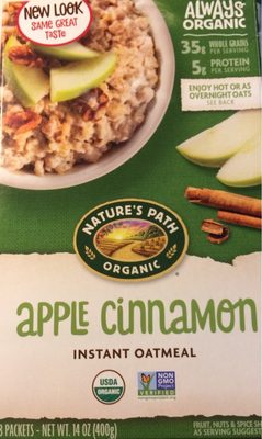 Nature's Path, Hot Oatmeal, Apple Cinnamon, Apple Cinnamon