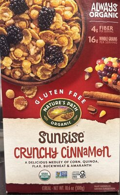 Crunchy Cinnamon A Delicious Medley Of Corn, Quinoa, Flax, Buckwheat & Amaranth Organic Cereal, Crunchy Cinnamon