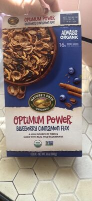 Blueberry Cinnamon Flax Plant-Powered Protein, Carbohydrates & Fiber, With Real Wild Blueberries Organic Cereal, Blueberry Cinnamon