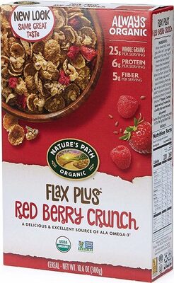 Red Berry Crunch A Delicious & Excellent Source Of Ala Omega-3 Organic Cereal, Red Berry Crunch