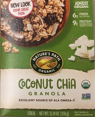 Coconut Chia Granola Cereal, Coconut Chia