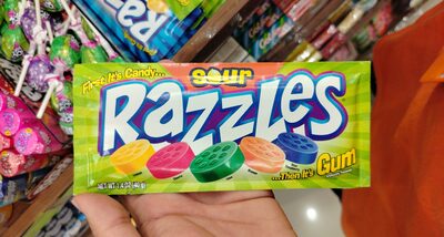 Sour Candy Gum, Lemon; Cherry; Lime; Orange; Blue Raspberry